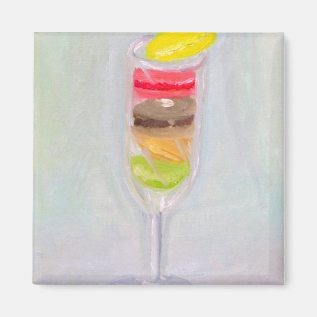 "Champagne Macaroons" Magnet (Framsidan)