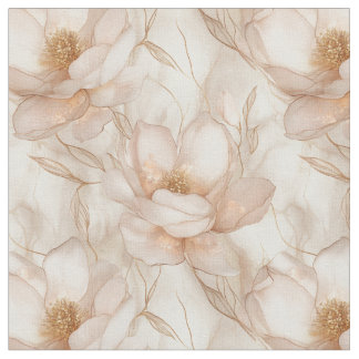 Champagne Magnolias Fabric Tyg