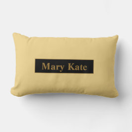 Champagne med Guld Namn lumbar Pillow Lumbarkudde