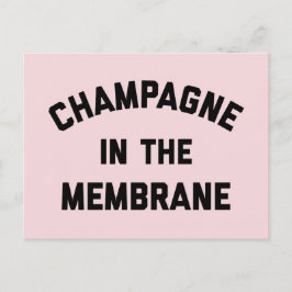 Champagne Membrane Funny Quote Vykort