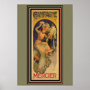 Champagne Mercier Art nouveau Poster 13 x 19