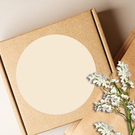 Champagne Metallic Solid Färg | Klassisk | ELEGANT Runt Klistermärke