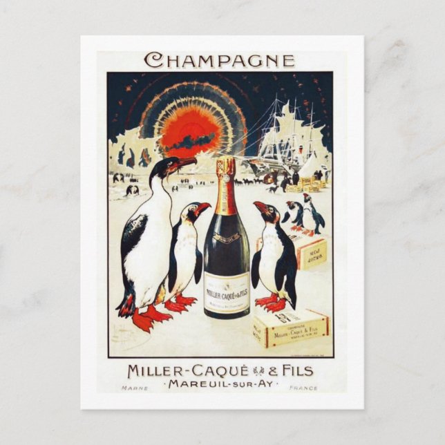 Champagne Miller-Caque & Fils Vykort (Framsida)