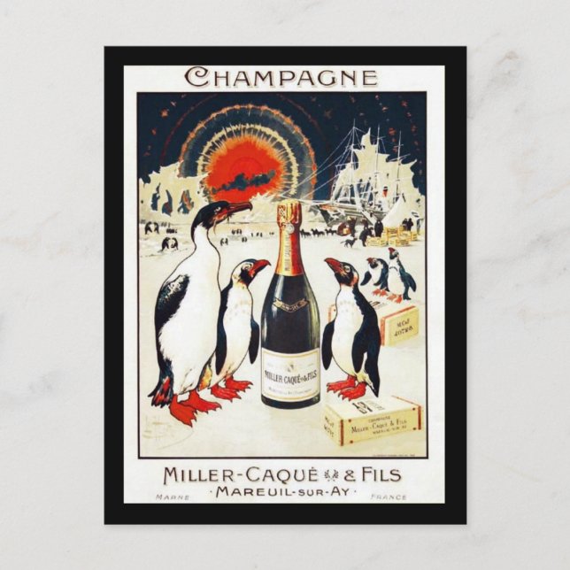 Champagne Miller-Caque & Fils Vykort (Framsida)