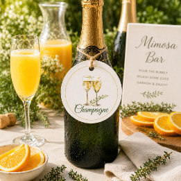 Champagne Mimosa Bar Etikett för flaska