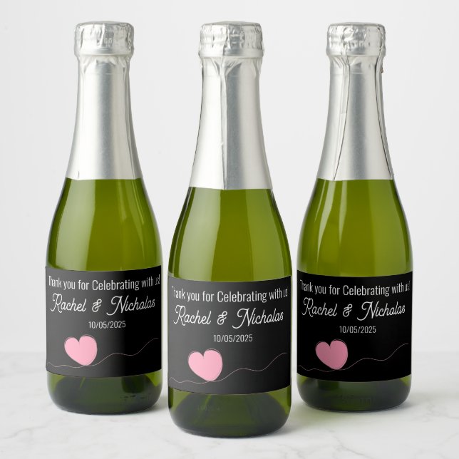 Champagne mini bottles favors personalized (Flaskor)