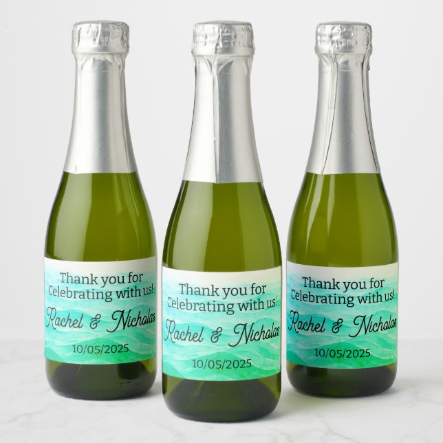 Champagne mini bottles favors personalized (Flaskor)