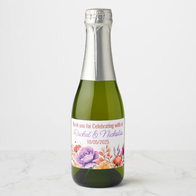 Champagne mini bottles favors personalized sparkli (Framsida)