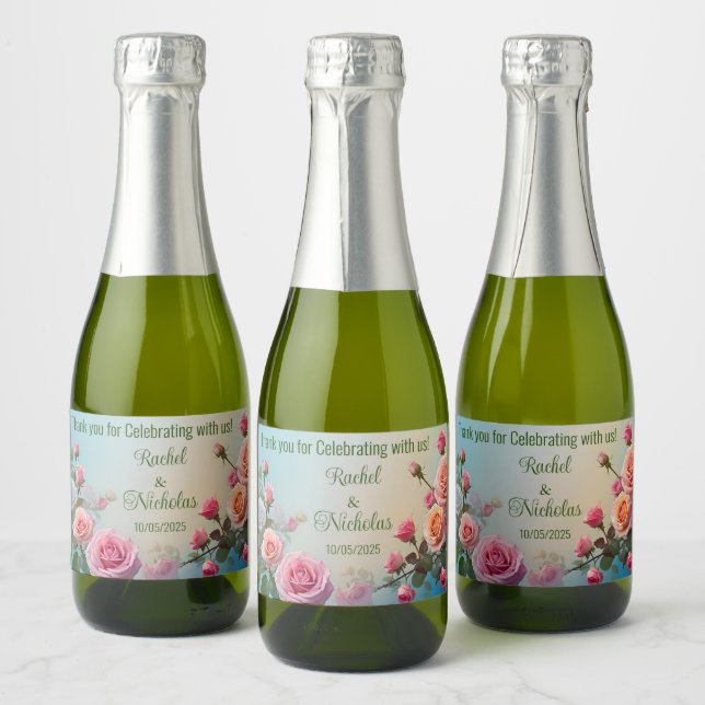 Champagne mini flaskor gynnar personlig (Flaskor)