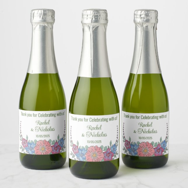 Champagne mini flaskor gynnar personlig (Flaskor)