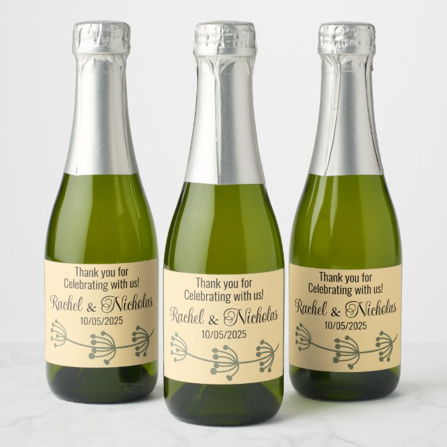 Champagne mini flaskor gynnar personlig (Flaskor)