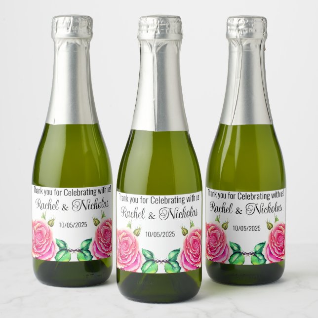 Champagne mini flaskor gynnar personlig (Flaskor)