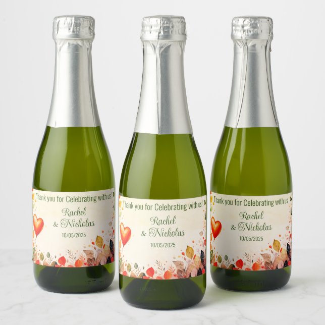 Champagne mini flaskor gynnar personlig (Flaskor)