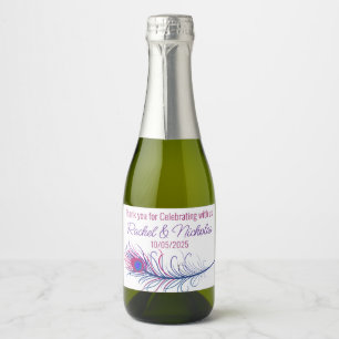 Champagne mini flaskor gynnar personlig sparkli