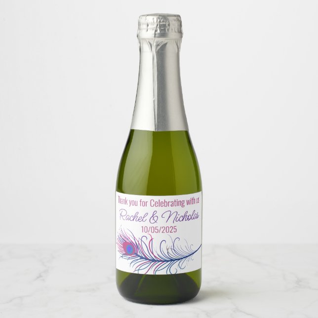Champagne mini flaskor gynnar personlig sparkli (Framsida)