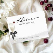 Champagne Möhippa Advice for Bride Card