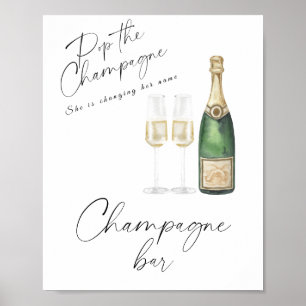 Champagne möhippa - Champagne pub Poster