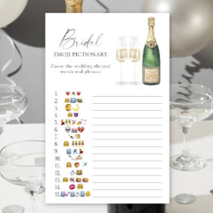 Champagne möhippa emoji pictionary-spel