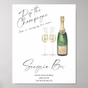 Champagne möhippa - sangria pub poster