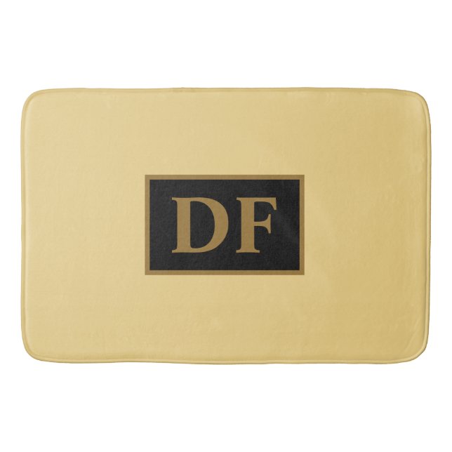 Champagne Monogrammed Bath Mat Badrumsmatta (Framsidan)