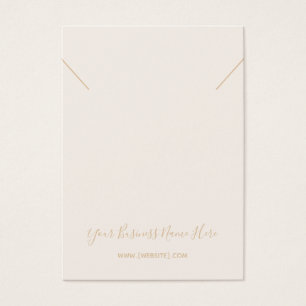 Champagne Necklace Pendant Visning Card Visitkort