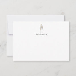 Champagne Notecard Tack Kort