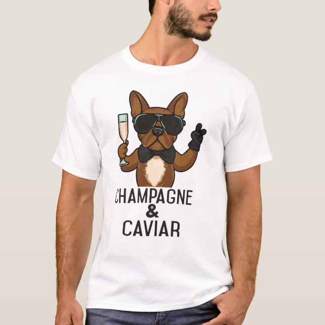 Champagne och Caviar T Shirt (Framsida)