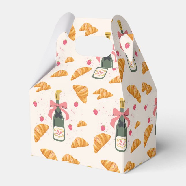 Champagne och croissanter presentaskar (Framsidan Sidan)