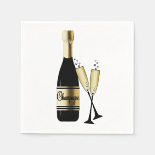 Champagne och flöjter pappersservett