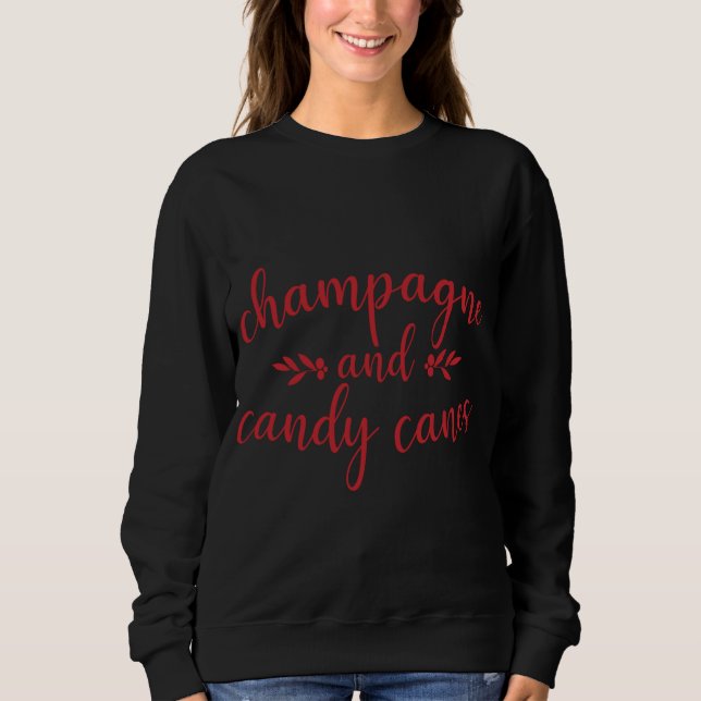 Champagne och Polkagrisar Juli-Helgdag F T Shirt (Framsida)