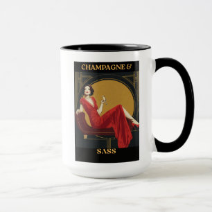 Champagne och Sass Mugg