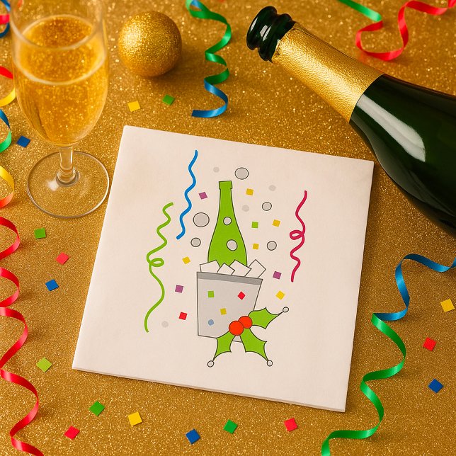 Champagne on Ice Chiller Napkins Pappersservett (Skapare uppladdad)