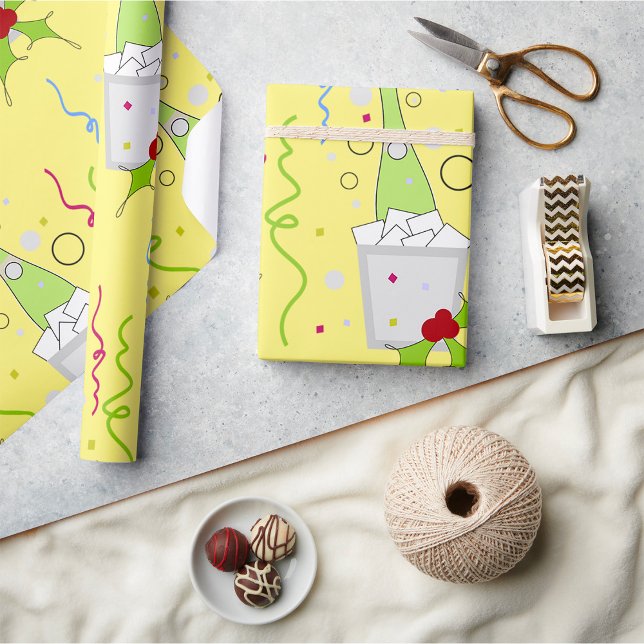 Champagne on Ice Chiller Wrapping Papper Presentpapper (Skapare uppladdad)