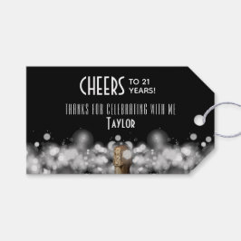 Champagne på Black Party Favor Presentetikett