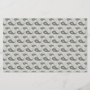 Champagne Paisley Mönster Brevpapper