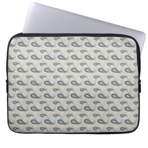 Champagne Paisley Mönster Laptop Fodral
