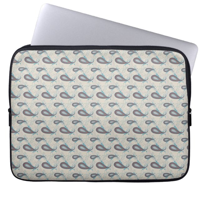 Champagne Paisley Mönster Laptop Fodral (Framsidan)