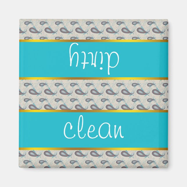 Champagne Paisley Mönster Magnet (Framsidan)