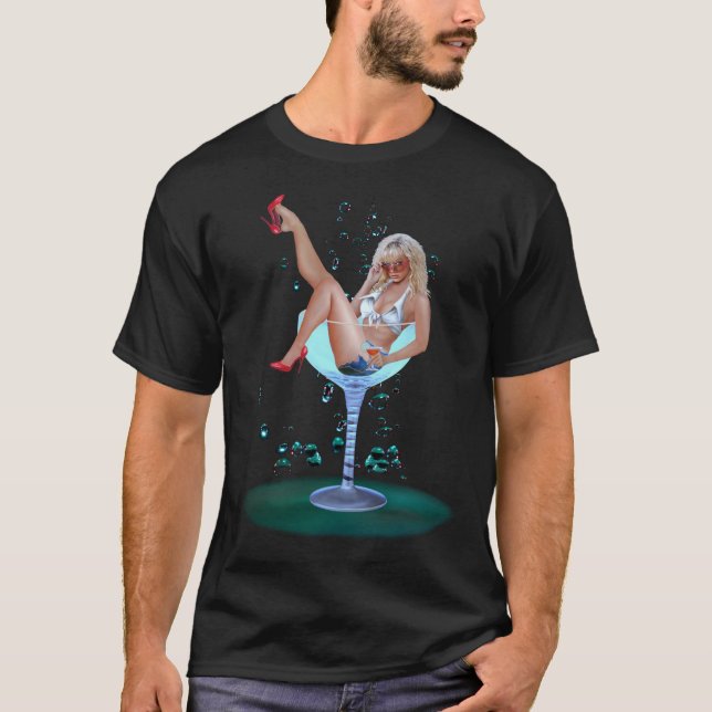 CHAMPAGNE PARTY Flicka T Shirt (Framsida)