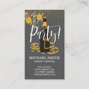 Champagne/Party Planner/Festive II Visitkort