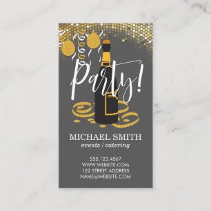 Champagne/Party Planner/Festive Visitkort
