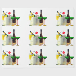 Champagne Party Wrapping Papper Presentpapper