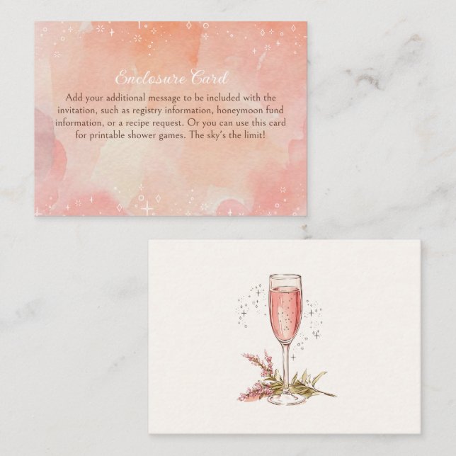 Champagne Peach Möhippa Tilläggskort (Fram/baksida)