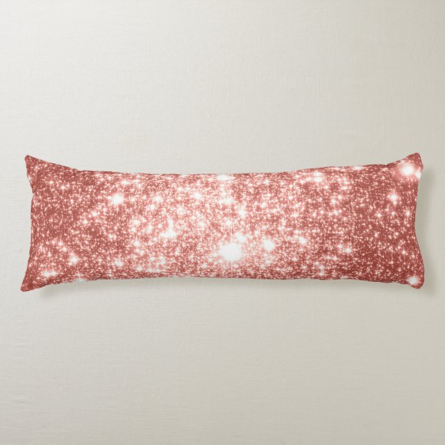 Champagne Peach Stars Body Pillow Kroppskudde (Framsidan)