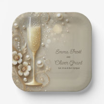 Champagne & Pearl Elegant Bröllopsdusch