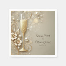 Champagne & Pearl Elegant Bröllopsdusch