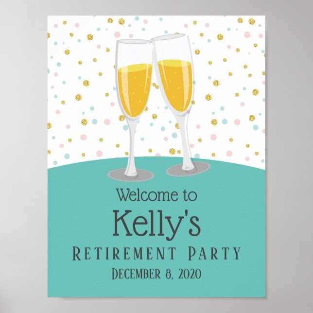Champagne pension Party Poster (Framsidan)