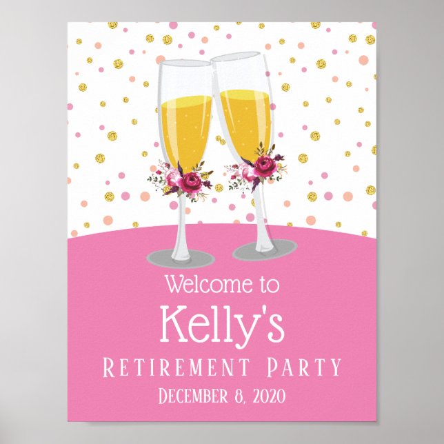 Champagne pension Party Poster (Framsidan)