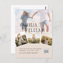 Champagne  PHOTO Spara datum QRcode-webbplats Vykort