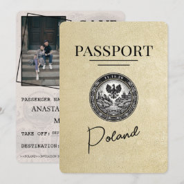 Champagne Poland Passport - spara datum Datumet